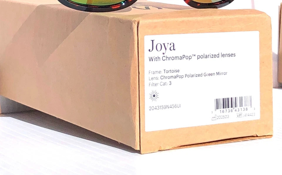 Smith Optics JOYA Tortoise ChromaPop POLARIZED Green Mirror Lens Sunglass