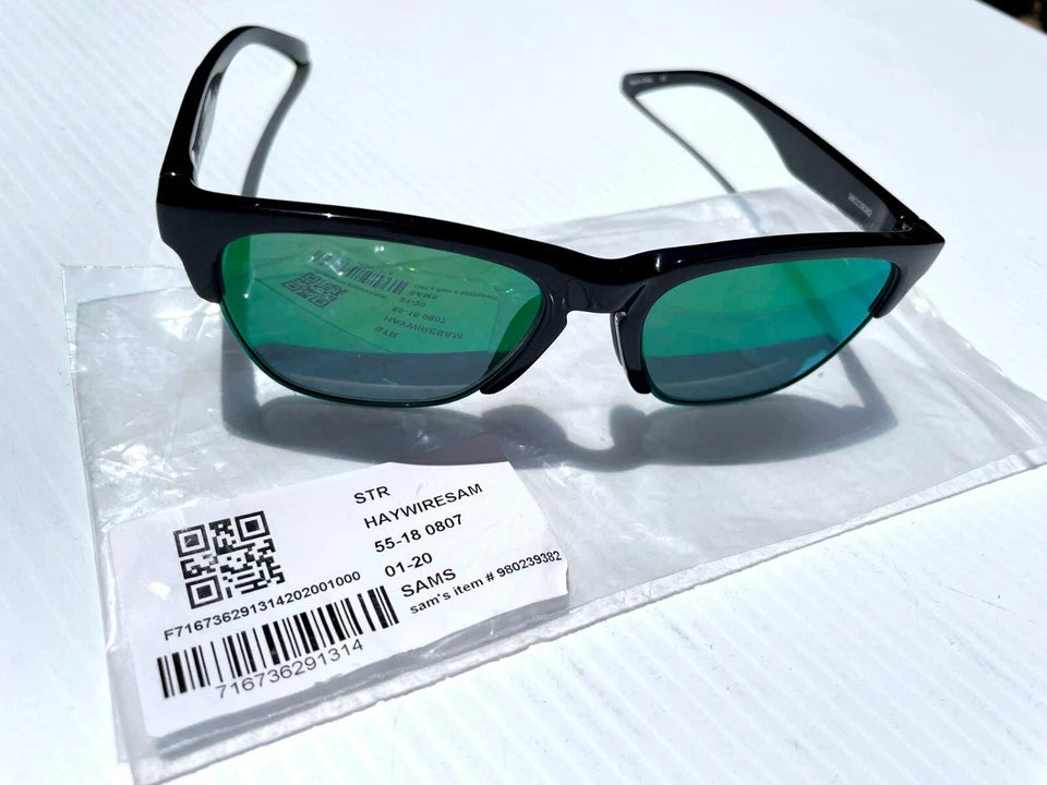 Smith Optics HAYWIRE Shiny Black w Green ChromaPop Lens Sunglass