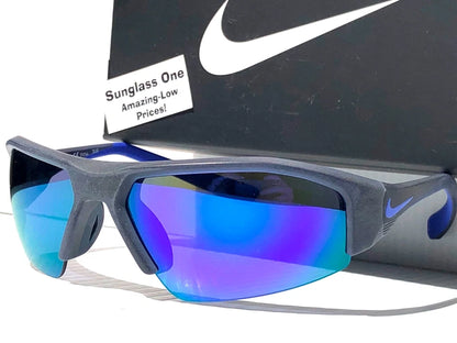 Nike SKYLON ACE 22 Obsidian GRAY Frame Violet Mirror Lens Sunglass DV2151 451