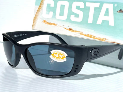 Costa Del Mar Fisch BLACKOUT POLARIZED Gray Lens 580P Sunglass FS 01 OGP