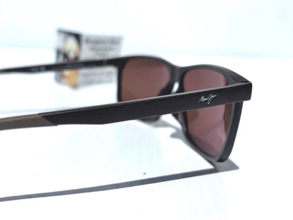 Maui Jim PULAMA Matte Brown POLARIZED ST Bronze GLASS Lens Sunglass H618-01