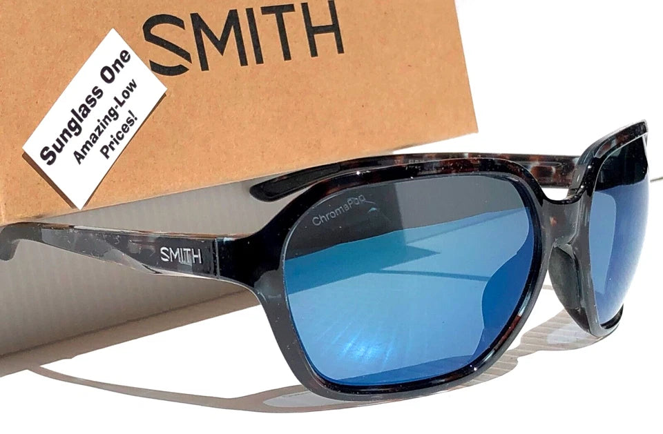 Smith Optics WHITNEY Sky Tortoise ChromaPop POLARIZED Blue Mirror Lens Sunglass