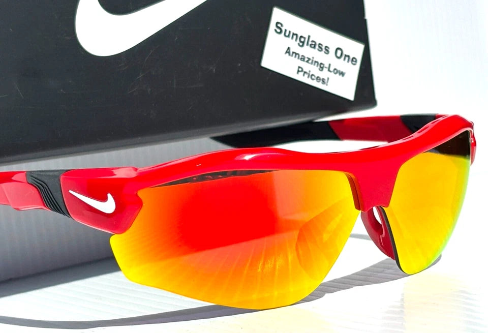 Nike SHOW X3 University Red Frame Red Mirror Road Tint Lens Sunglass DN9252 657