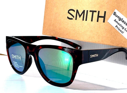 Smith Optics ROCKAWAY Tortoise ChromaPop POLARIZED Green Mirror GLASS Lens Sunglass