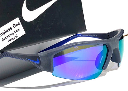 Nike SKYLON ACE 22 Obsidian GRAY Frame Violet Mirror Lens Sunglass DV2151 451