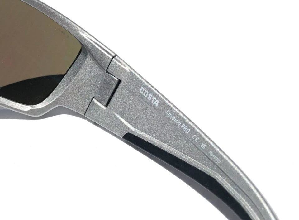 Costa Del Mar CORBINA PRO Silver Metallic POLARIZED Blue 580G GLASS Sunglass 9109-06