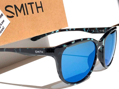 Smith Optics LAKE SHASTA Sky Tortoise ChromaPop POLARIZED Blue Mirror Lens Sunglass