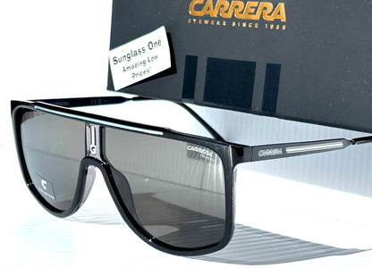 CARRERA Shiny Black Frame POLARIZED Grey Lens Sunglass 1056/S 08AM9