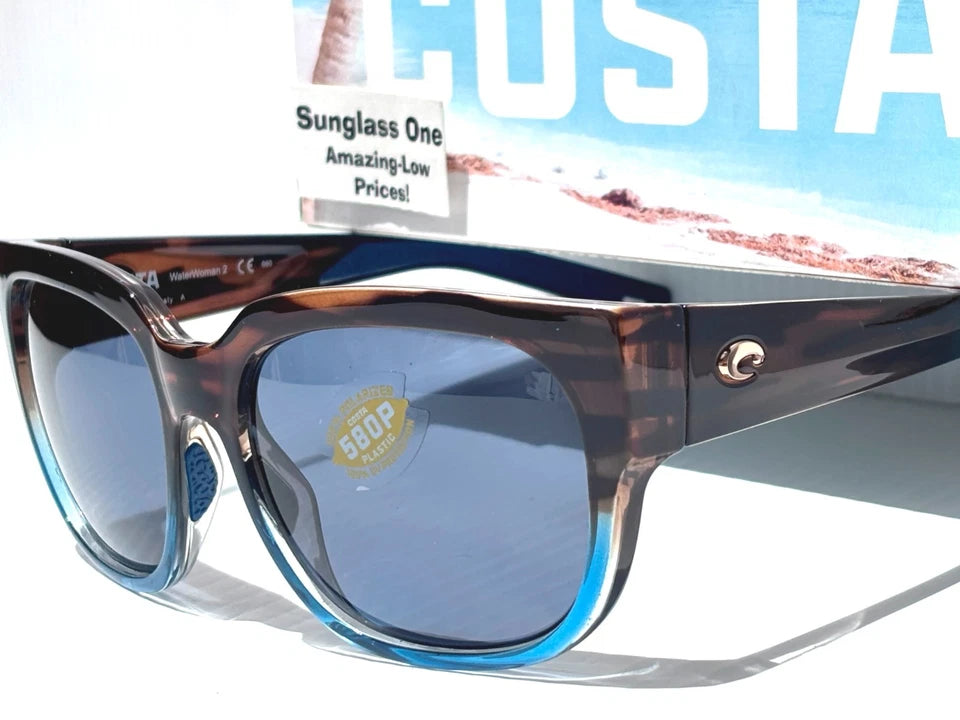Costa Del Mar WATERWOMEN 2 Wahoo POLARIZED Grey 580P Lens Sunglass WTR 251