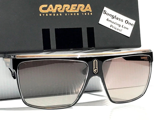 CARRERA Shiny Black & Gold Frame Brown Lens Sunglass 22/N 2M2/HA