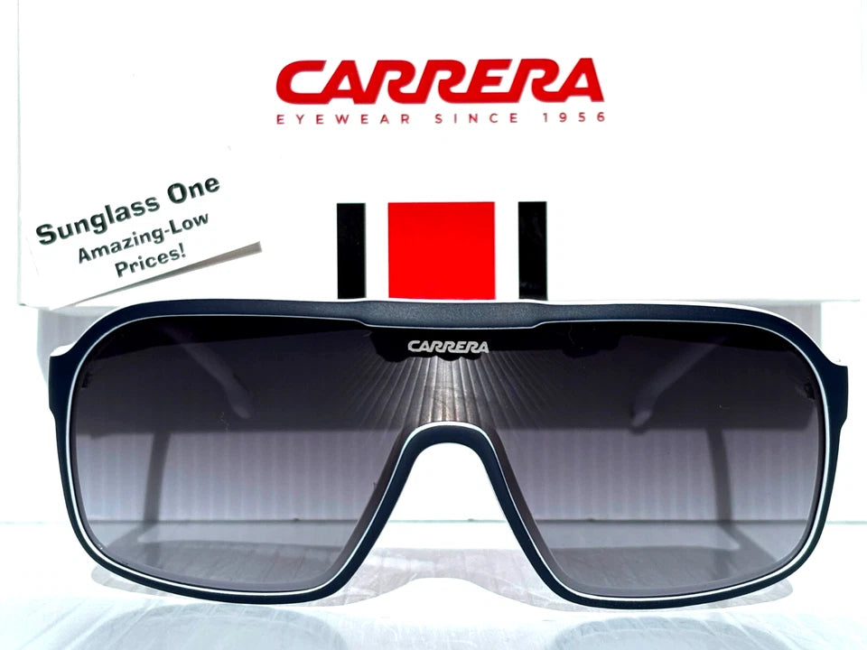 CARRERA White & Blue Frame Gradient Grey Lens Sunglass 1046/S 0JU9O