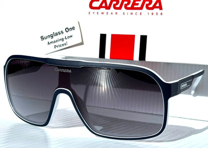 CARRERA White & Blue Frame Gradient Grey Lens Sunglass 1046/S 0JU9O