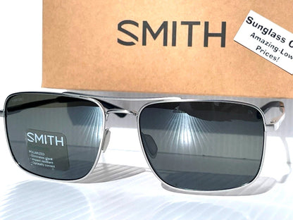 Smith Optics OUTCOME Matte Silver Carbonic POLARIZED Platinum Mirror Lens Sunglass