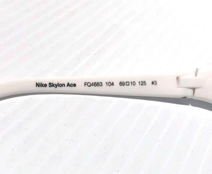 Nike SKYLON ACE Shiny White Frame UV PROTECTIVE Blue Mirror Lens Sunglass FQ4683 104