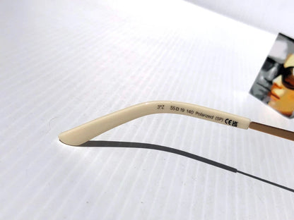 Smith Optics AVELINE White Gold ChromaPop POLARIZED Brown Lens Sunglass