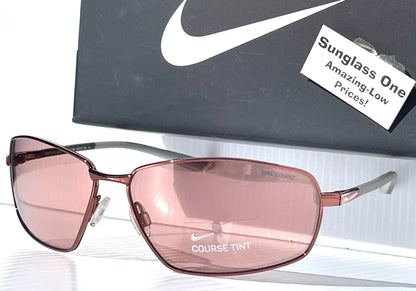 NIKE PIVOT EIGHT Shiny Walnut Frame Electric Course Tint Lens Sunglass EV1089 220