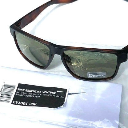 NIKE Essential Venture Mat Tortoise Flash Green Gunmetal Lens Sunglass EV1001 200