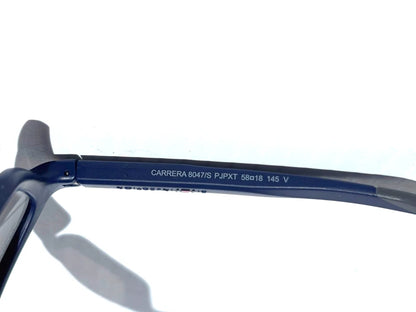 CARRERA Matte Blue Frame Blue Mirror Lens Sunglass 8047/S PJPXT