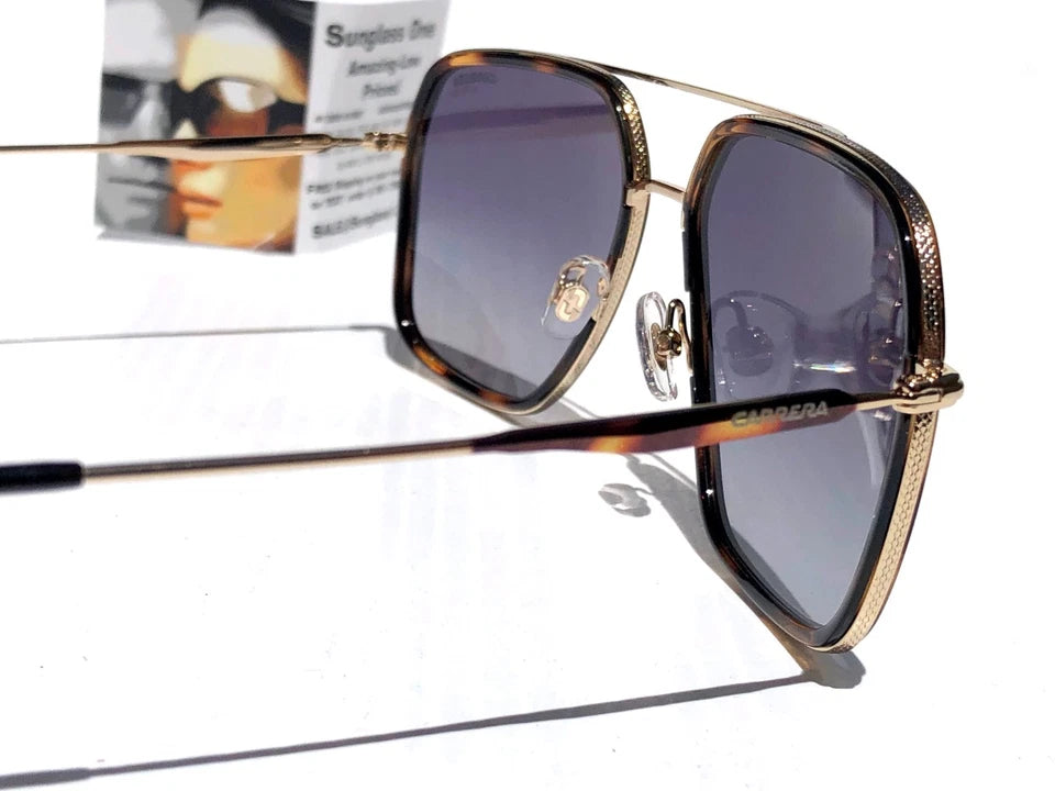 CARRERA Gold & Tortoise Frame Black Gradient Lens Sunglass 273 08690