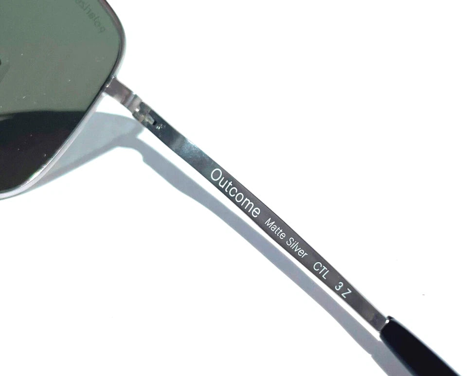 Smith Optics OUTCOME Matte Silver Carbonic POLARIZED Platinum Mirror Lens Sunglass