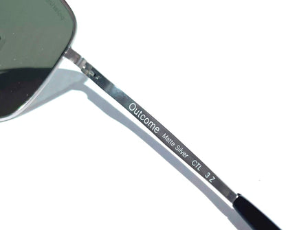 Smith Optics OUTCOME Matte Silver Carbonic POLARIZED Platinum Mirror Lens Sunglass