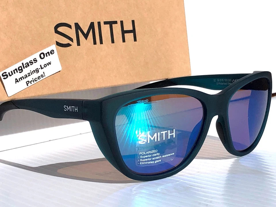 Smith Optics SHOAL Matte Pacific Crystal POLARIZED Opal mirror GLASS Lens Sunglass