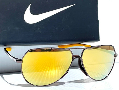 NIKE OUTRIDER M Gunmetal Frame Gold Mirror Lens Sunglass CW1300 902