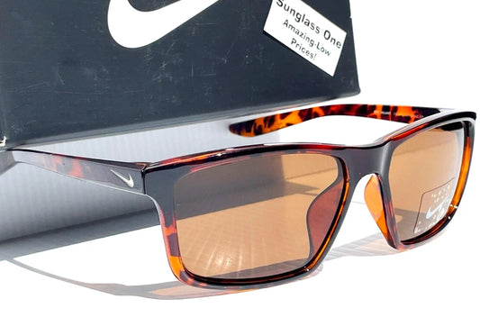 Nike VALIANT Shiny Tortoise Frame Brown Lens Sunglass CW4645 220