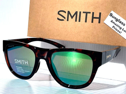 Smith Optics ROCKAWAY Tortoise ChromaPop POLARIZED Green Mirror GLASS Lens Sunglass