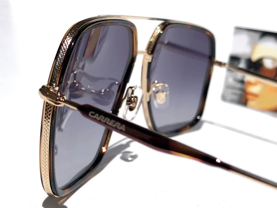 CARRERA Gold & Tortoise Frame Black Gradient Lens Sunglass 273 08690