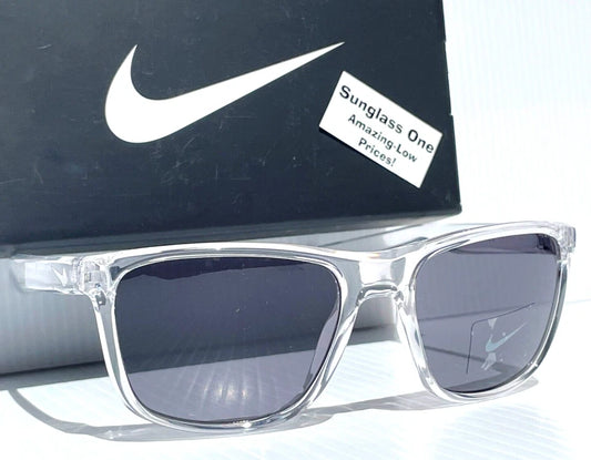 NIKE ESSENTIAL ENDEAVOR Shiny Clear Frame Grey Lens Sunglass EV1122 913