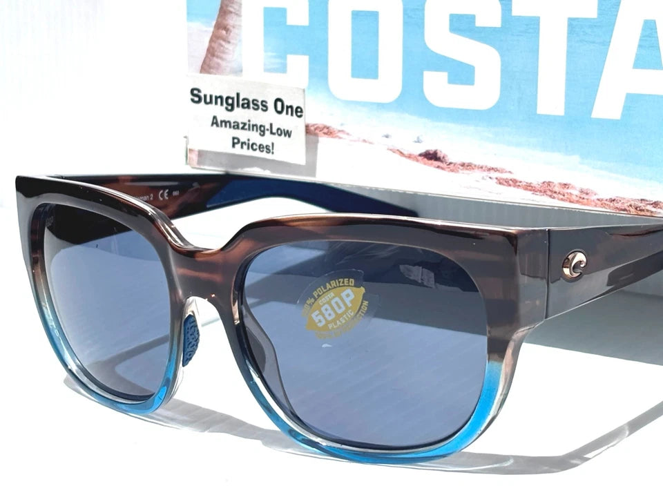 Costa Del Mar WATERWOMEN 2 Wahoo POLARIZED Grey 580P Lens Sunglass WTR 251