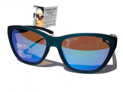 Smith Optics SHOAL Matte Pacific Crystal POLARIZED Opal mirror GLASS Lens Sunglass