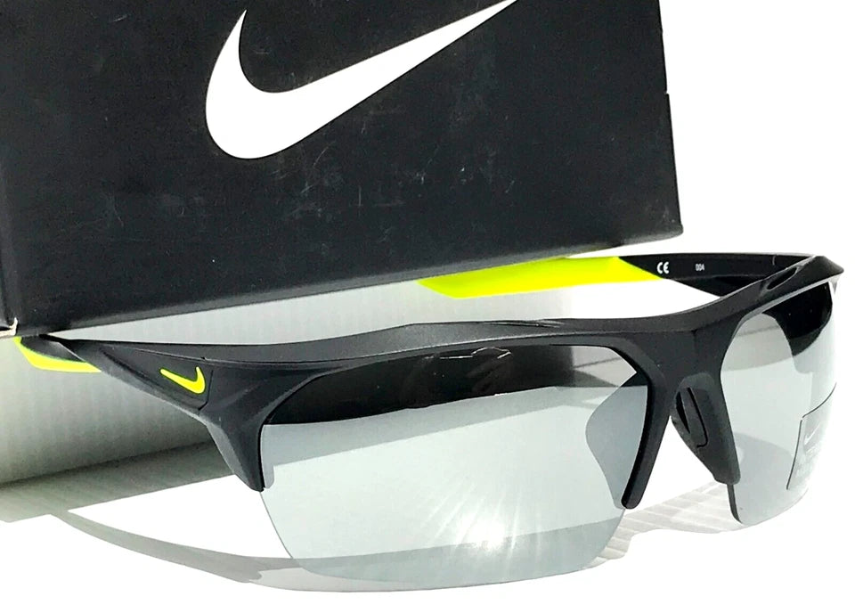 NIKE TERMINUS Matte Black Frame INTERCHANGEABLE Max Optic Silver Lens Sunglass EV1030 070