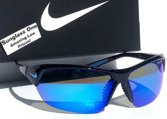 NIKE SKYLON ACE Black MAX Optics Blue Mirror Lens Sunglass DV2163 011