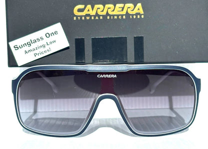 CARRERA White & Blue Frame Gradient Grey Lens Sunglass 1046/S 0JU9O