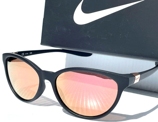 NIKE CITY PERSONA Matte Black Frame Rose Gold Mirror Lens Sunglass DJ0891 010
