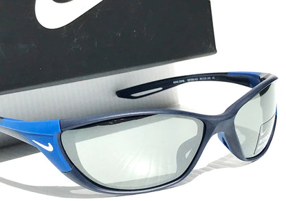 NIKE ZONE Matte Navy INTERCHANGEABLE Max Optic Silver Lens Sunglass DZ7356 410