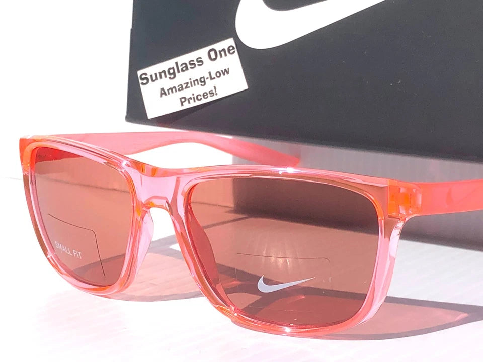 NIKE FLIP ASCENT Translucent Pink Frame Pink Lens Small Fit Sunglass DJ9930 675