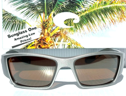 Costa Del Mar CORBINA PRO Silver Metallic POLARIZED Copper 580G GLASS Lens Sunglass 9109-08