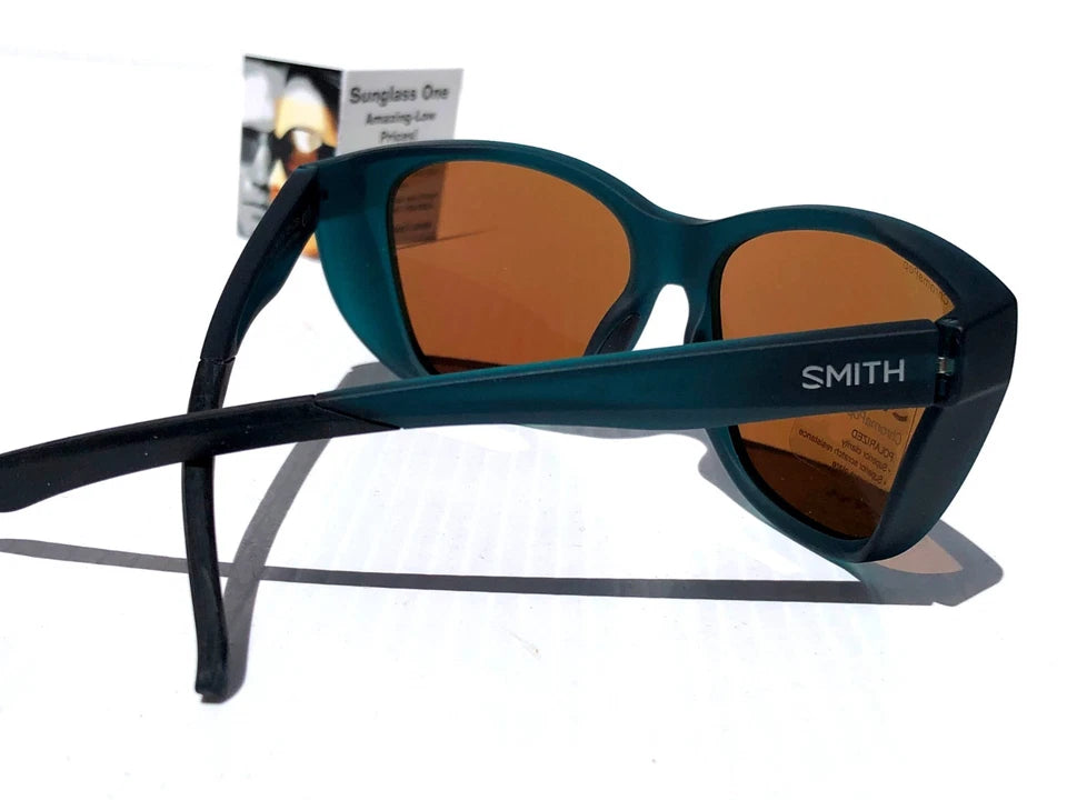 Smith Optics SHOAL Matte Pacific Crystal POLARIZED Opal mirror GLASS Lens Sunglass