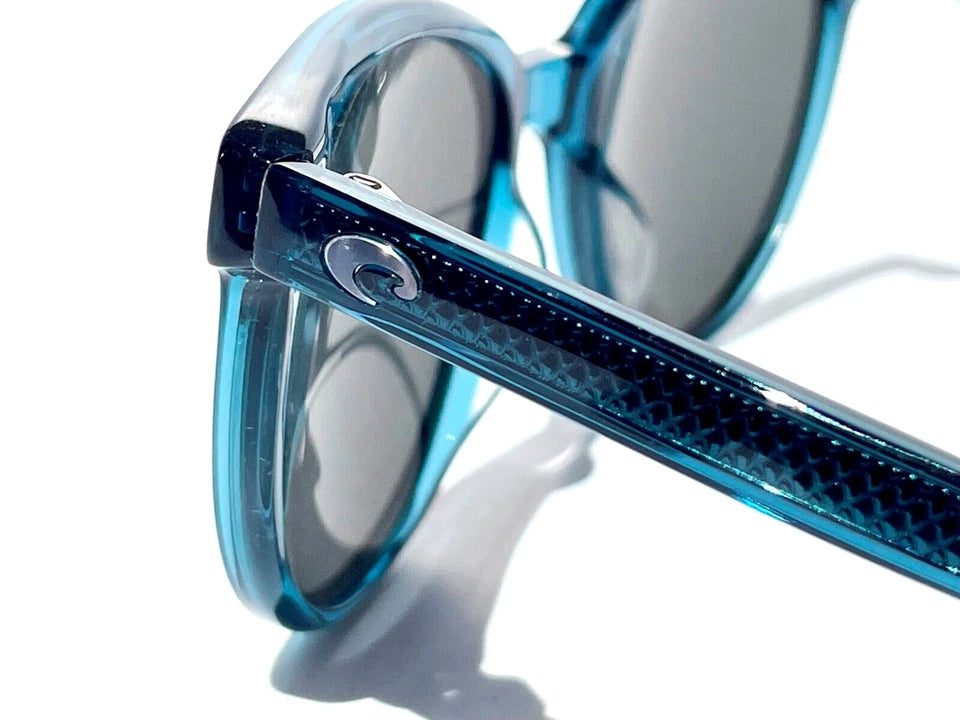 Costa Del Mar ISLA Deep Teal Crystal POLARIZED Gray 580G GLASS Lens Sunglass ISA 244