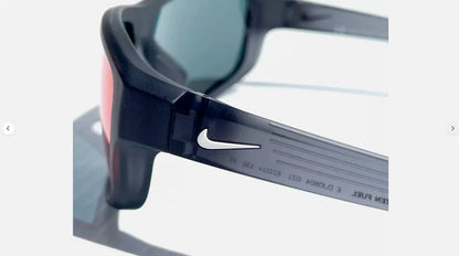 NIKE BRAZEN FUEL Matte Grey Frame Field Tint Red Lens Sunglass DJ0804 021
