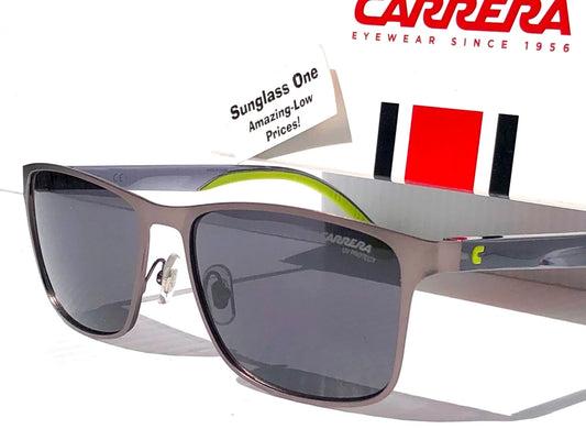 CARRERA Matte Dark Ruth Metal Frame Dark Grey Lens Sunglass 2037T/S R80IR