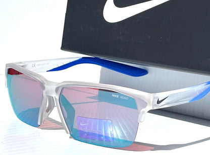 NIKE MAVERICK FREE 20 Matte Clear Frame Road Tint Mirror Lens Sunglass CW7467 975