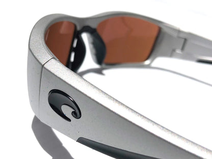 Costa Del Mar CORBINA PRO Silver Metallic POLARIZED Copper 580G GLASS Lens Sunglass 9109-08