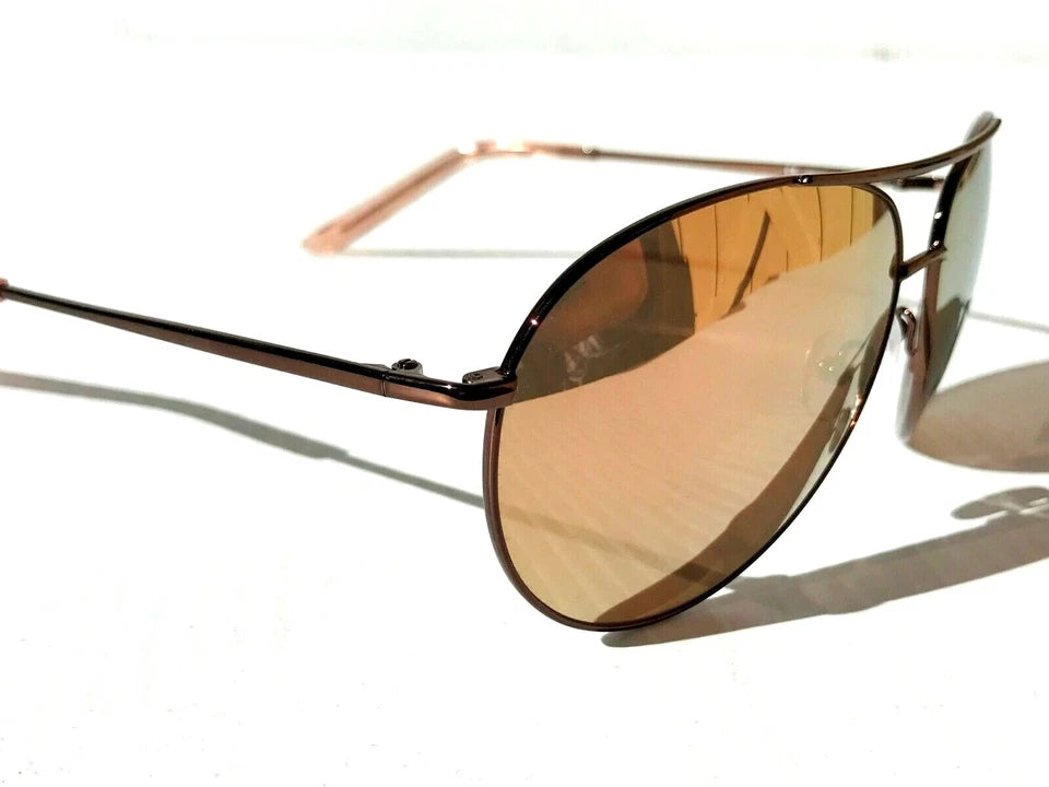 NIKE Chance ROSE GOLD 61mm Aviator Rose Gold Mirror Lens Women's Sunglass EV1218 266