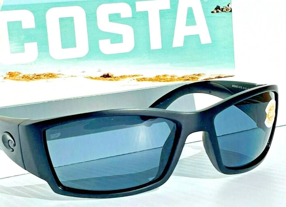 COSTA Del Mar CORBINA Matte Blackout POLARIZED 580P Grey lens Sunglass CB 01