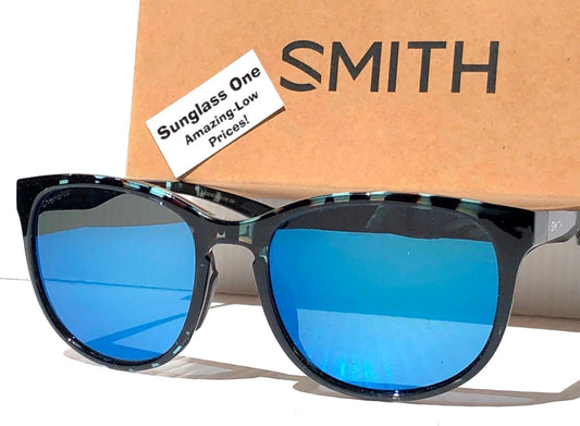Smith Optics LAKE SHASTA Sky Tortoise ChromaPop POLARIZED Blue Mirror Lens Sunglass