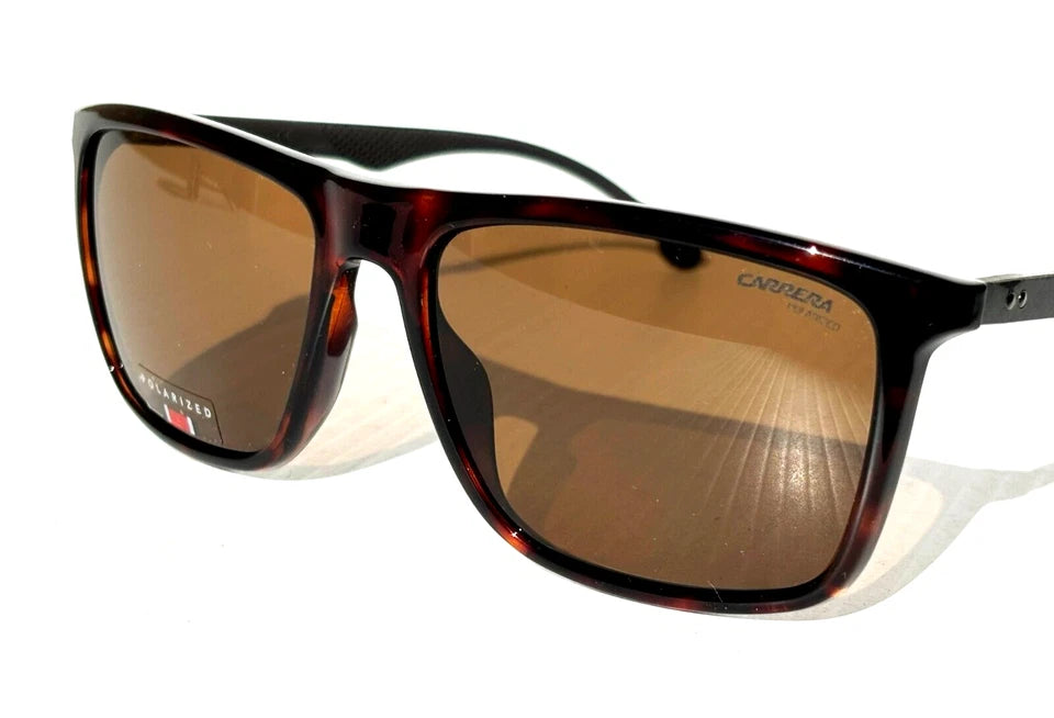 CARRERA Tortoise Carbon Fiber POLARIZED Brown Lens Sunglass 8032/S 086SP